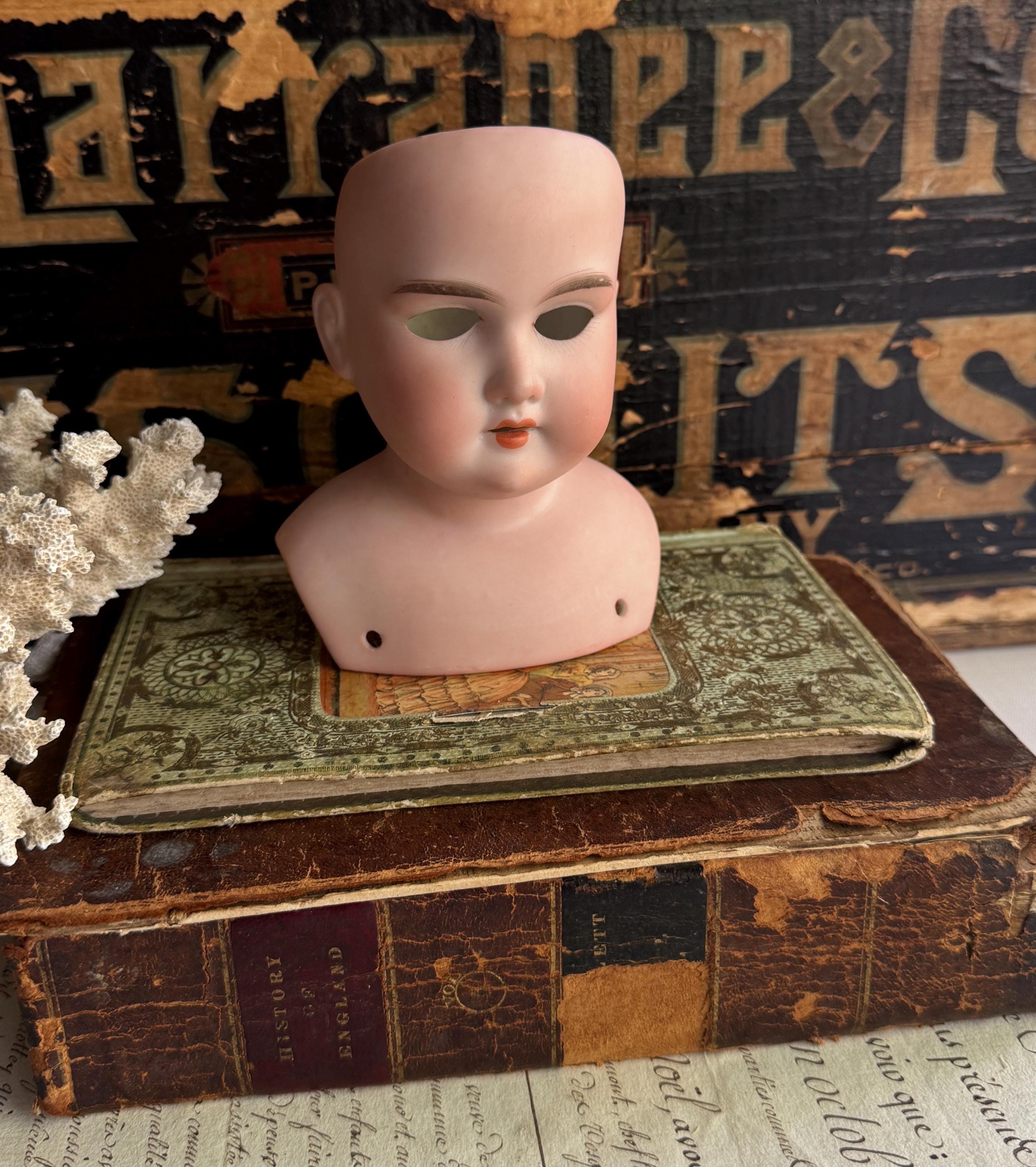 lot 2 tête de poupée figurine + mains Ancien vers 1910 statuette