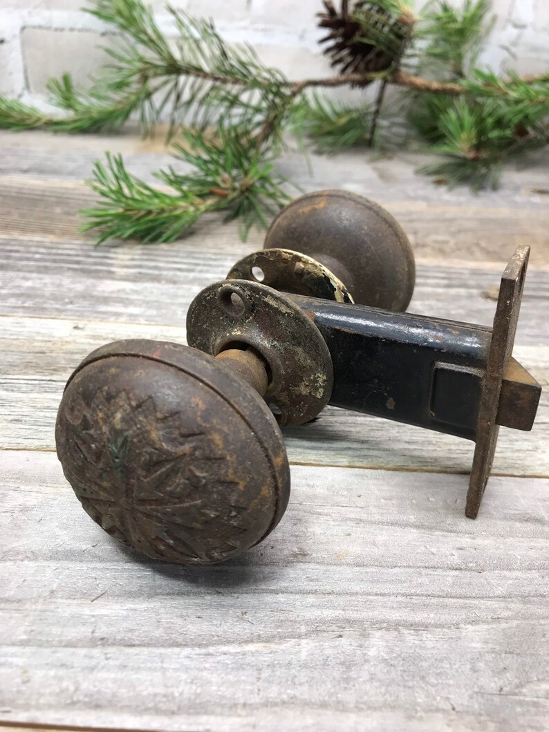 Vintage Door Knobs Hardware Door Lock Set Architectural Etsy