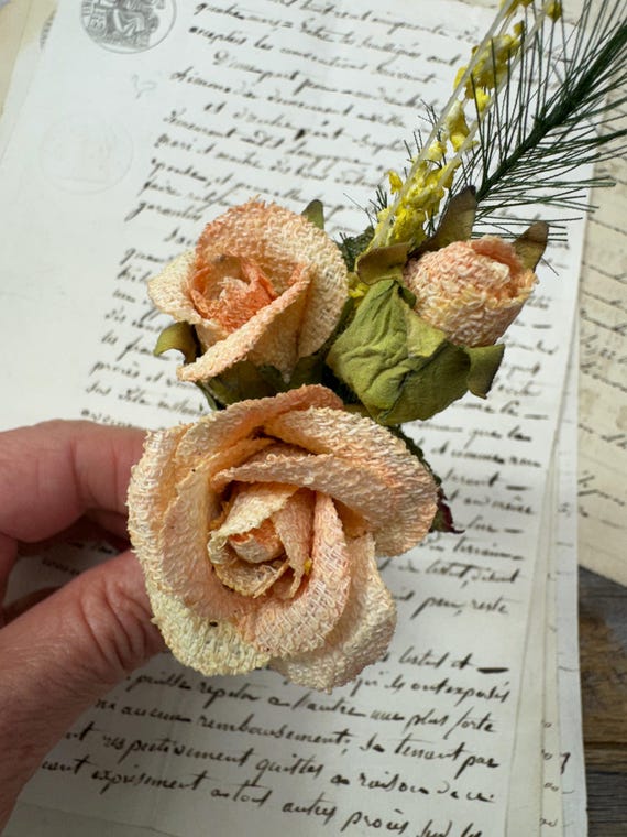 アンティーク フランス バラコサージュ フランスアンティーク3点