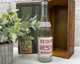 Vintage Old Colony Beverages Bottle Columbus, GA- Collectible Bottle- Man Cave Decor Game Room