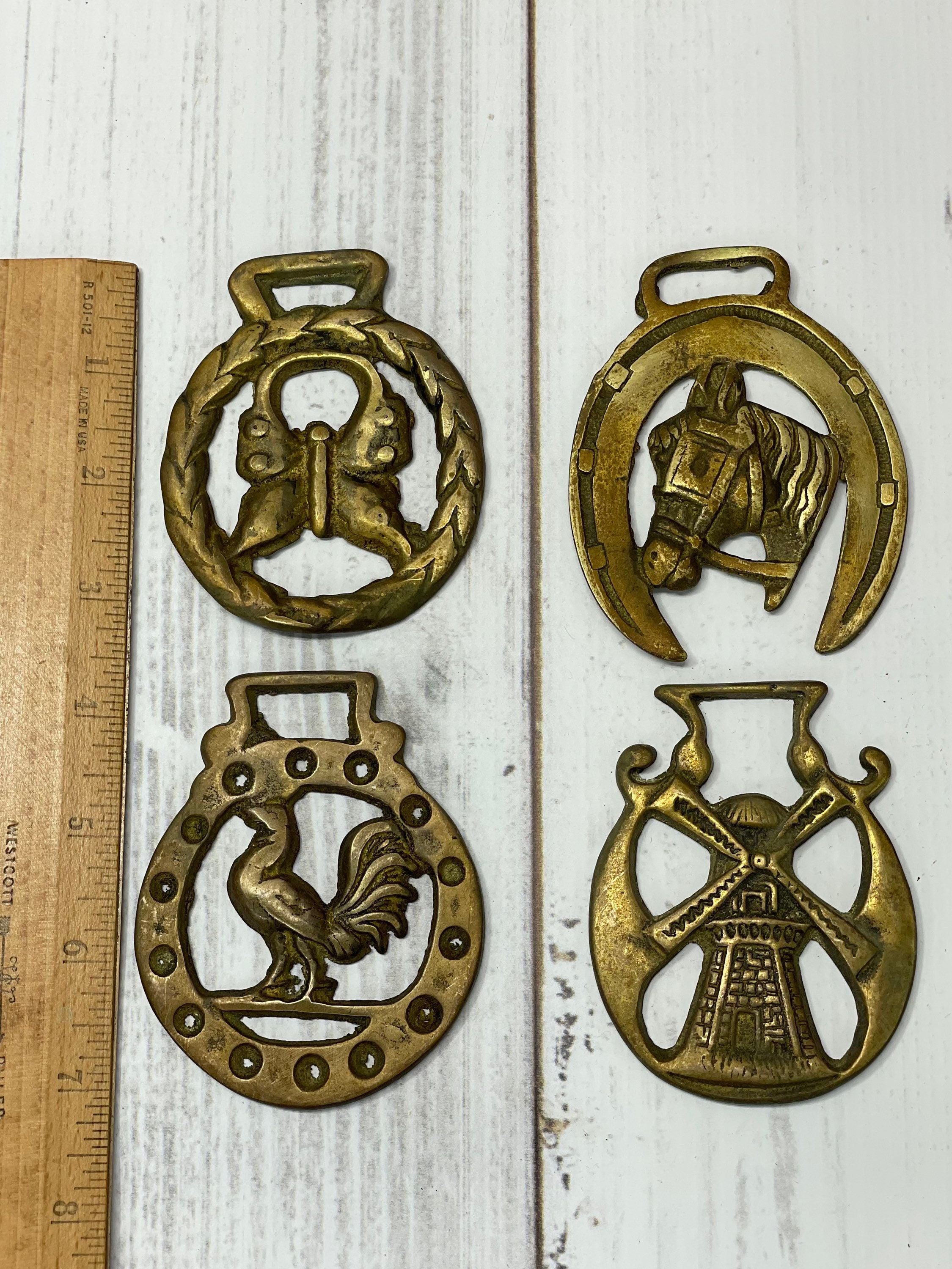 Vintage Brass Bottle Opener Horse Brass Harness Medallion Collectibles Vintage  Horse Tackle Rustic 