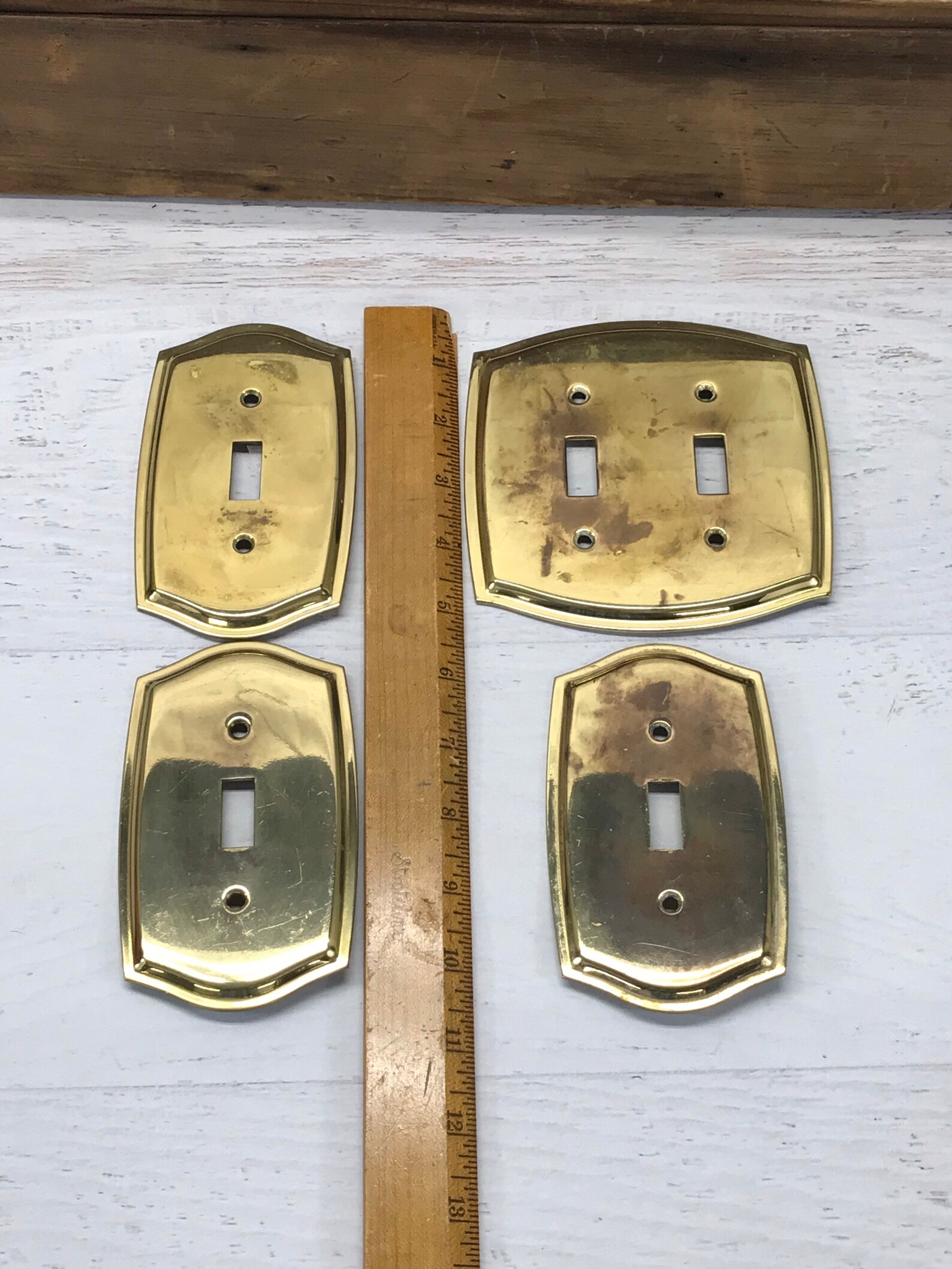 Brass Gold Light Switch Covers Outlet Covers Switch Plate Etsy