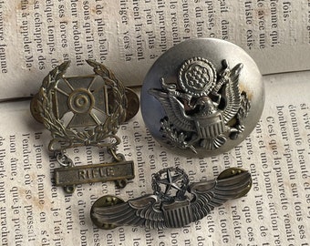 希少 40s US ARMY パイロットウイング ブレスレット 小ぶり 金