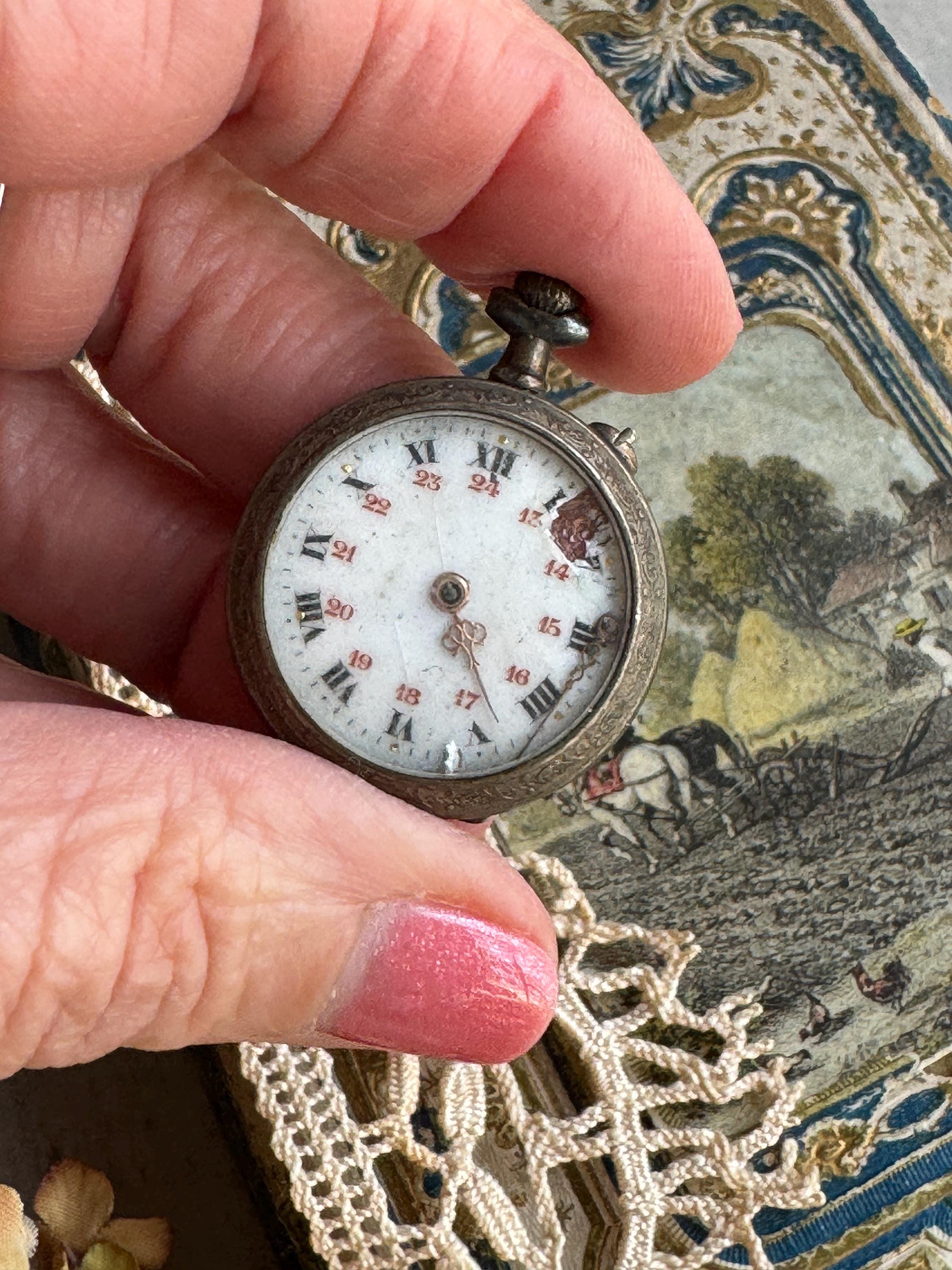 Silver hand watch best sale