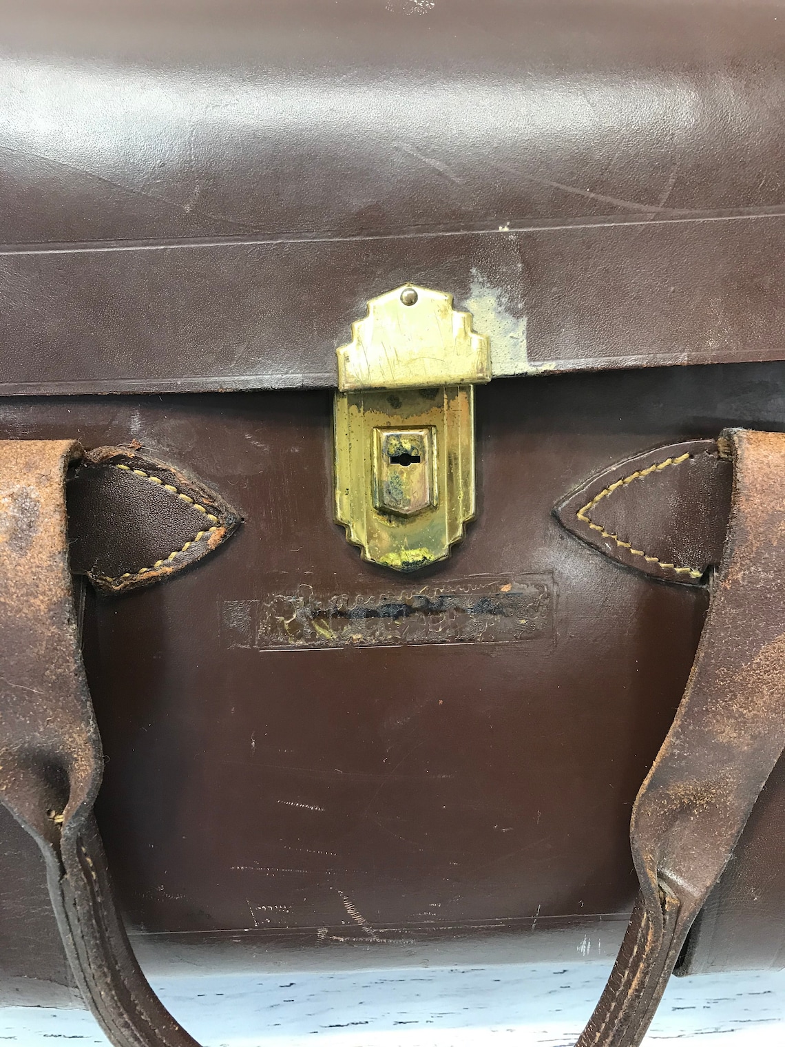 Vintage Leather Pilot Briefcase USAF Military Satchel with Etsy