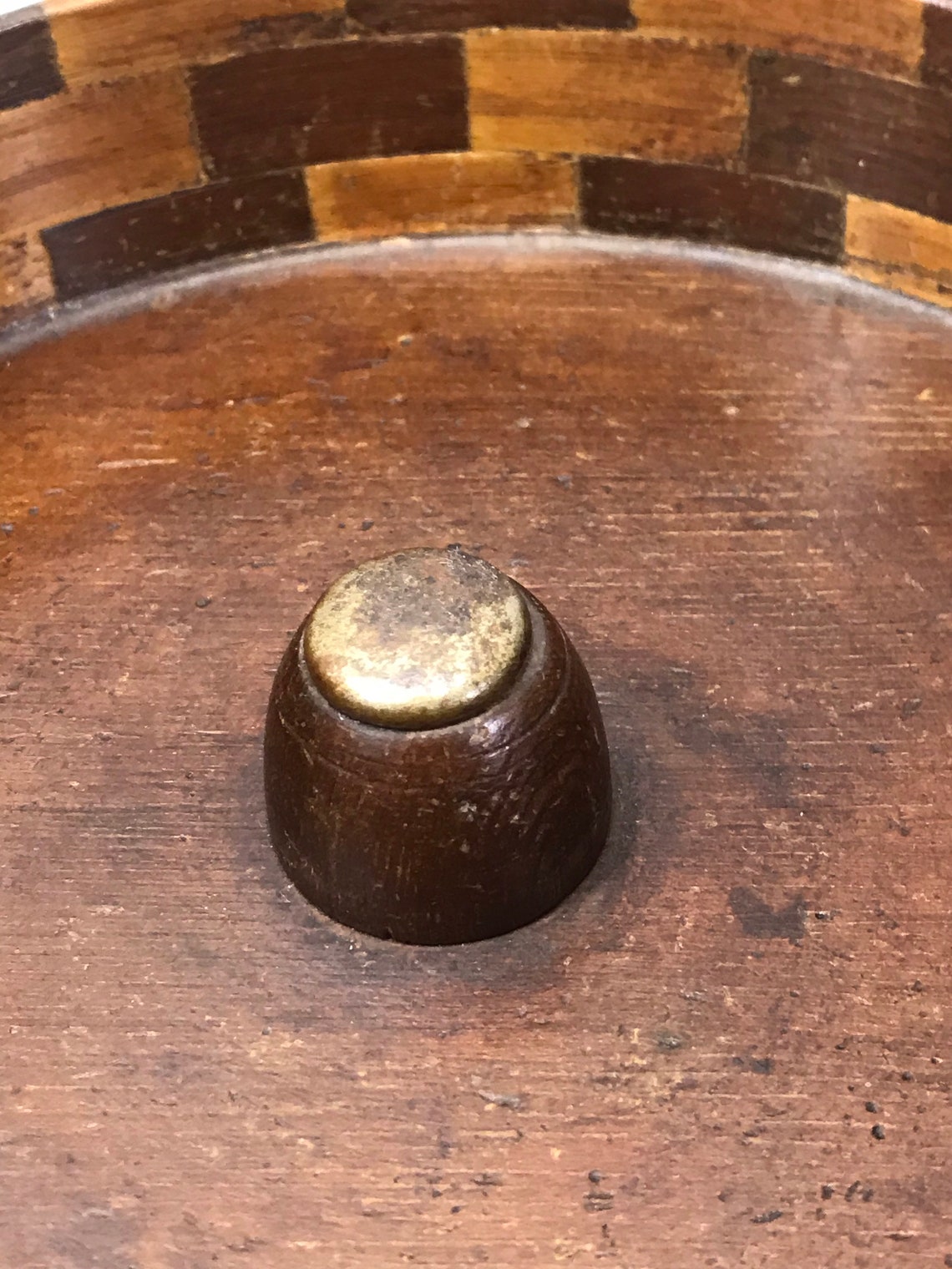 Vintage Wooden Nut Bowl with Mallet Hammer Mid Century Decor Etsy