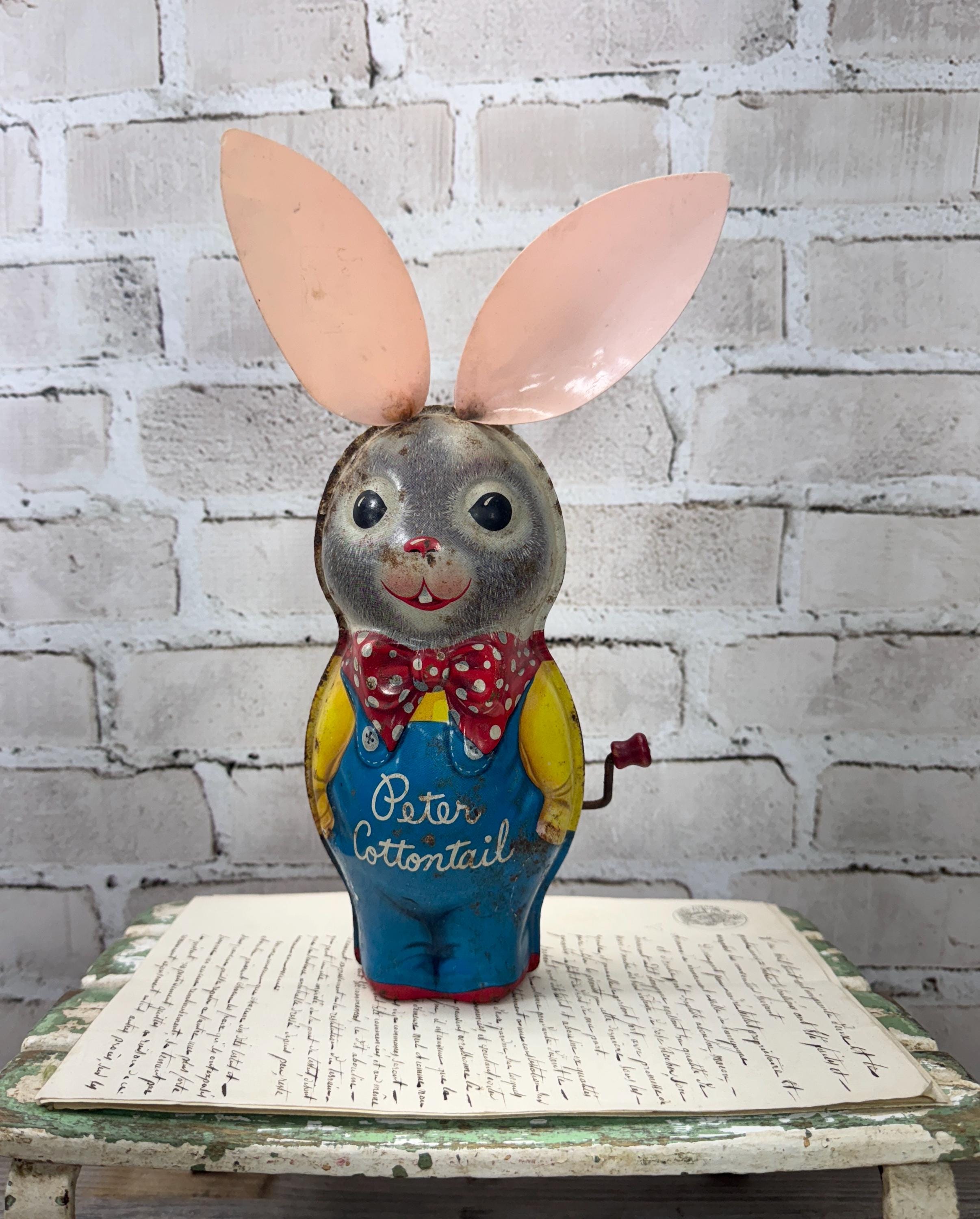 1950年代 CORN EATING RABBITブリキ人形 日本製 アルプス 1950年代 CORN EATING RABBITブリキ人形 日本製 アルプス