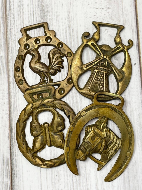 Vintage Brass Saddle Harness Bridle Medallions Emblems English Riding  Equestrian Horse Countryside -  Canada