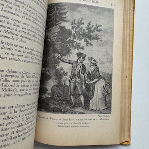 French Authors Book, Literary Hardcover with Illustrations, Collection of French Authors