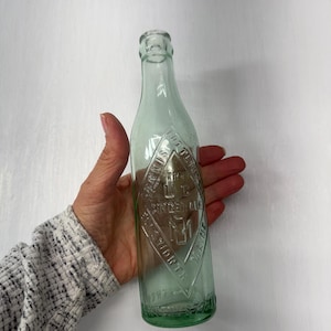 Vintage Green Glass UC Ginger Ale Bottle: Dennis Bottling Works, Maine