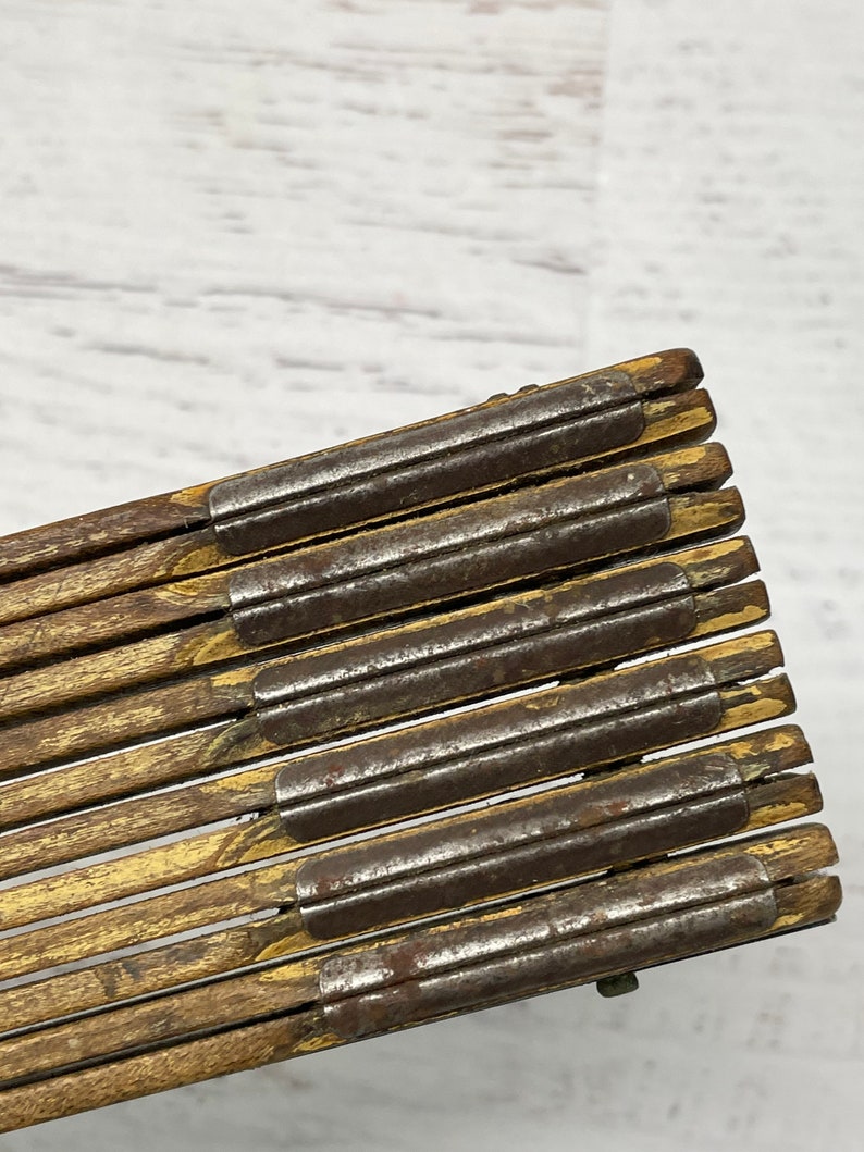 Wooden Folding Ruler Vintage Lufkin Measurement Extension Etsy