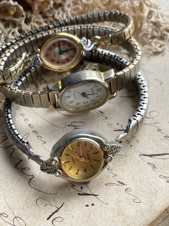 Vintage silver top watches ladies