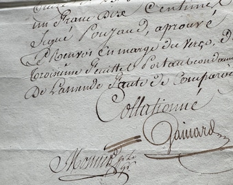18世紀のフランスの手書きのアンティーク文書 - Etsy 日本