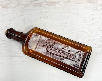 Vintage Amber Bottle with Stopper Rawleigh's Medicine Bottle- Vintage Pharmacy Druggist- Cork Top