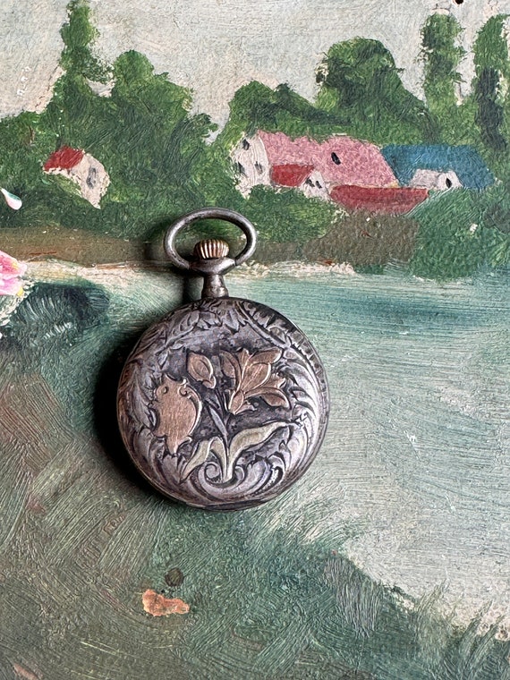 Antique Pocket Watch- French Ladies Small Watch wi