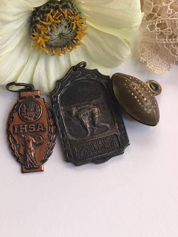 Vintage Sports Medals School Athletics Charm Award 1… Gem