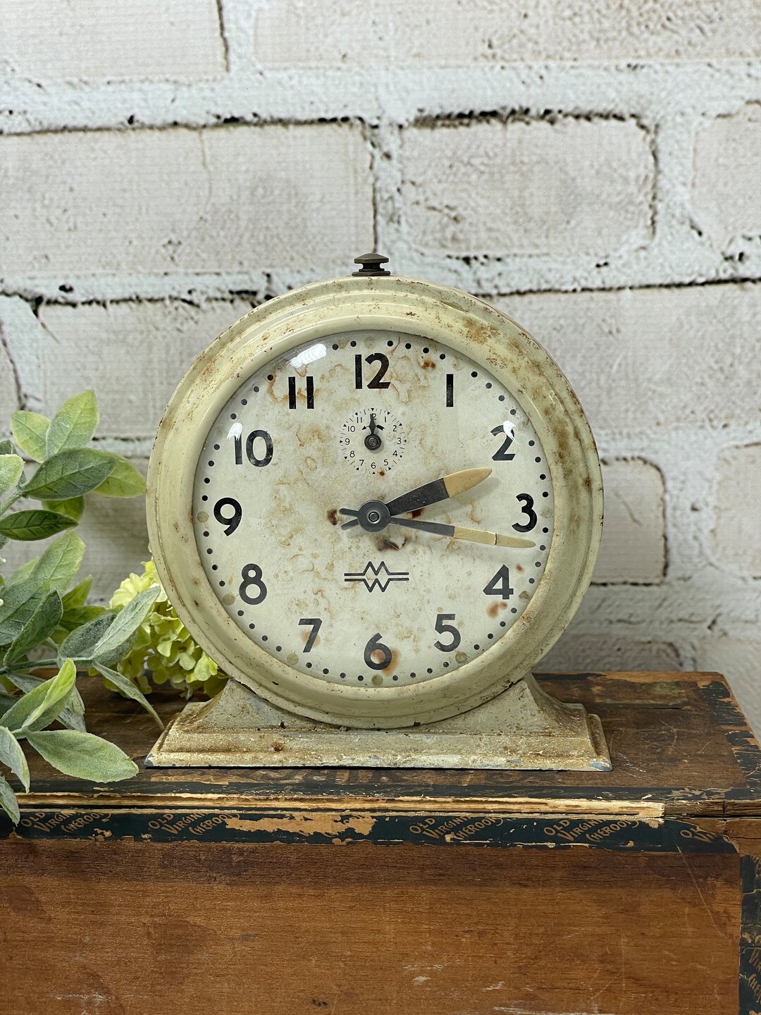 Vintage Retro Clock Winding Alarm Clock Industrial Decor Etsy