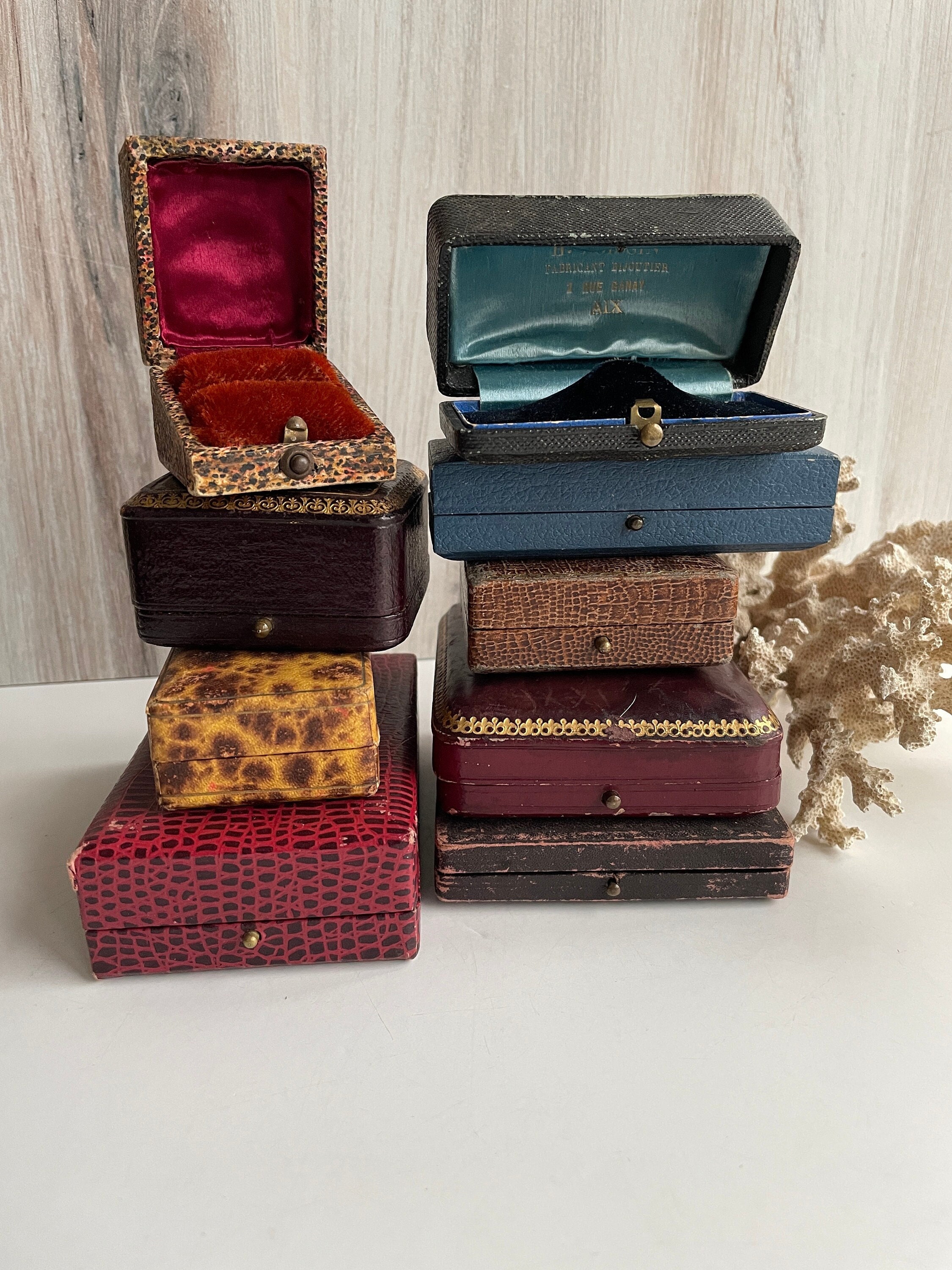 Victorian Mahogany Jewellery Box with Velvet Lined Interior