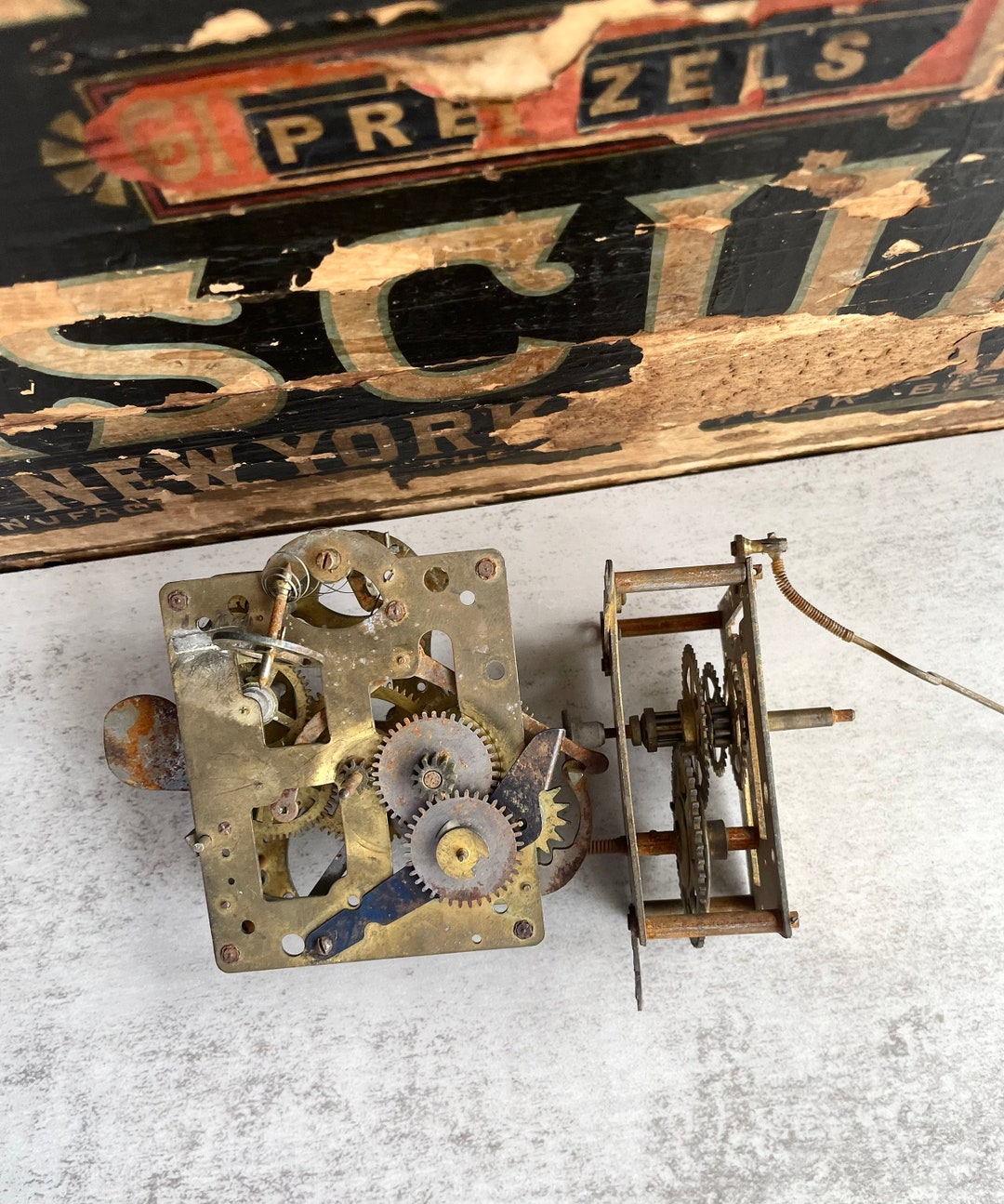 Vintage Clock Parts Gears Cogs Clock Repair Steampunk Etsy