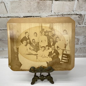 Antique Sepia Family Portrait Photo - Victorian Ephemera