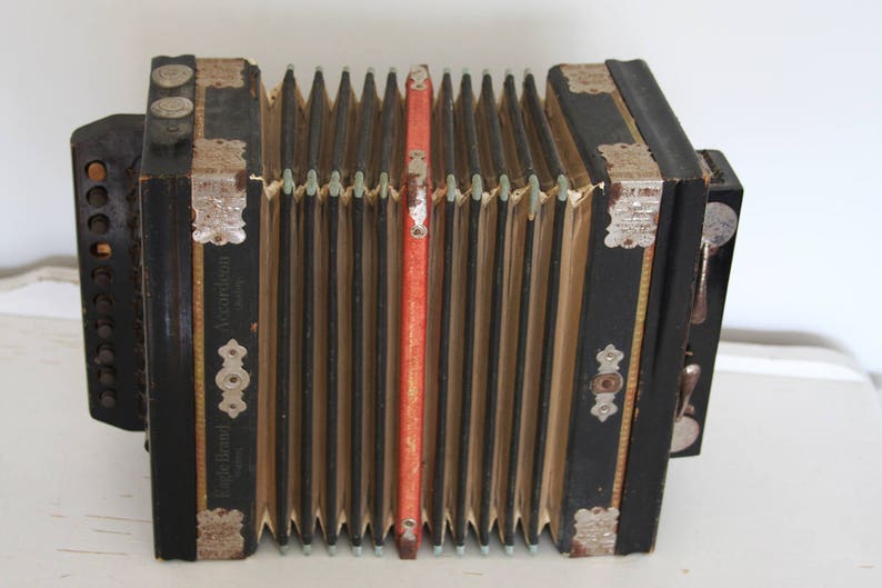 Vintage Eagle Brand ACCORDION Made in Germany Bell Metal Etsy