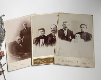 Vintage Sepia Couple Photos: Paper Ephemera Portraits