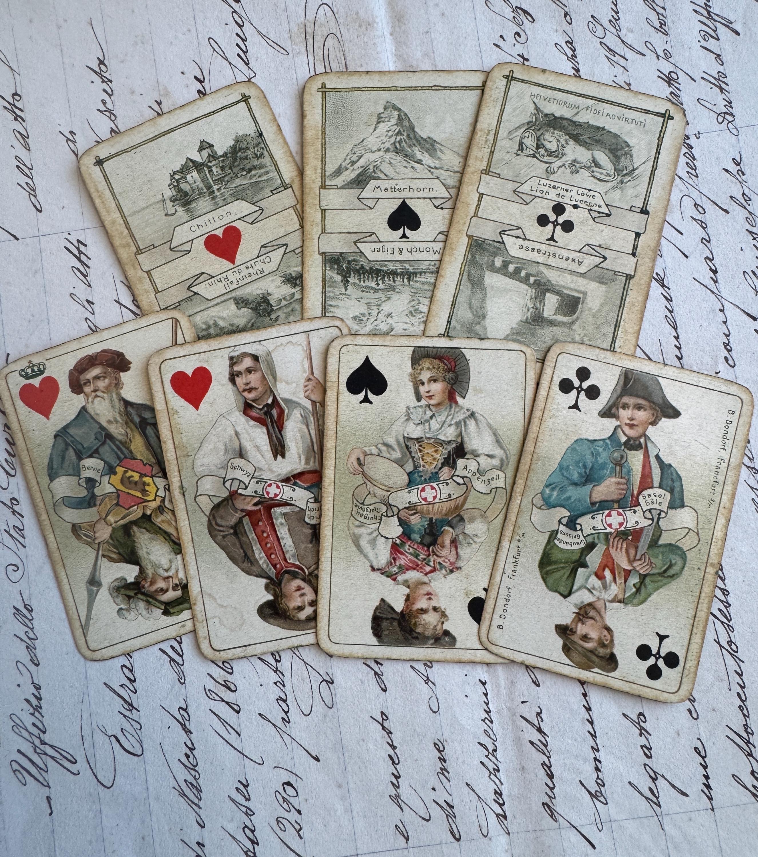 Antique French Playing Cards - Etsy
