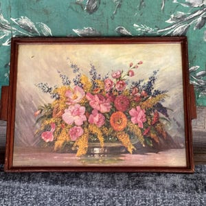 Vintage Tray with Florals, Serving Tray from Nation Wide Specialties, Shabby, English Cottage Decor