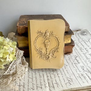 Antique French Catholic Missel, Ornate Embossed Covers, Religious Prayer Book, Collectible