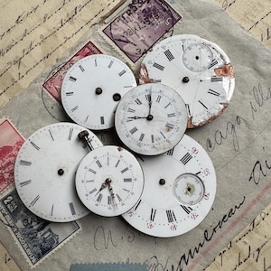 Antique Pocket Watch Faces - Steampunk Jewelry Supply - Roman Numerals