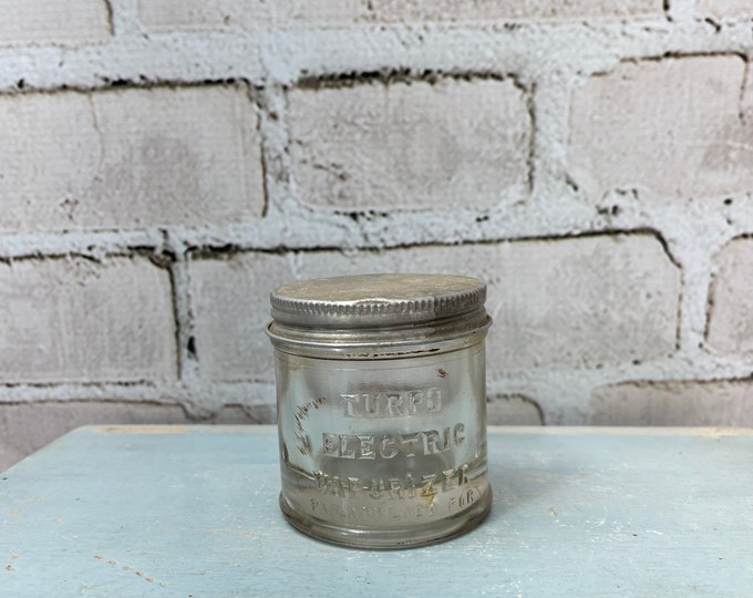 Vintage Jar Turpo Electric Vaporizer Clear Glass Jar With Tin Lid
