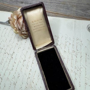 Antique Jewelry Box- from France- Velvet and Silk Lining- Vintage Jeweler Presentation Box- Jewelry Display