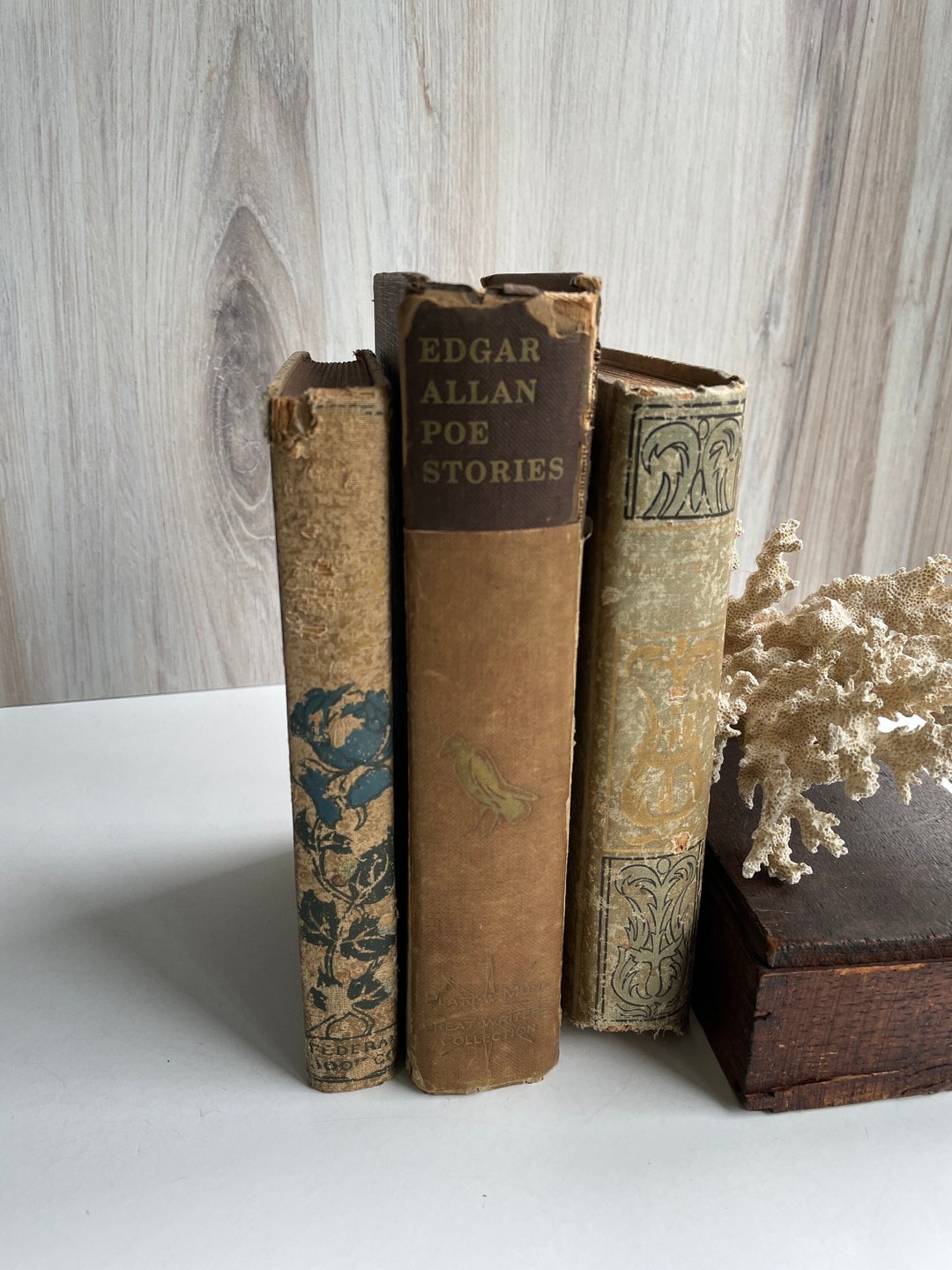 Book Stack Decorative Edgar Allan Poe Dumas Water Witch Decorative ...