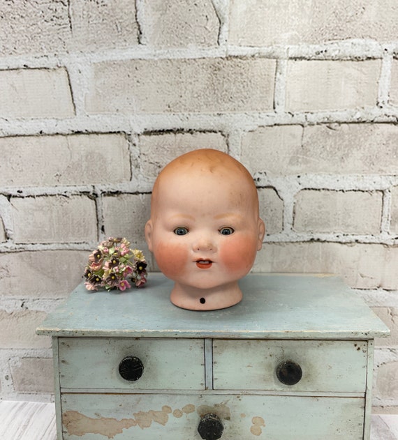 Antique German Doll Head Armand Marseille 351 Doll Part Oddity Vintage Bisque Doll Restoration Doll Etsy