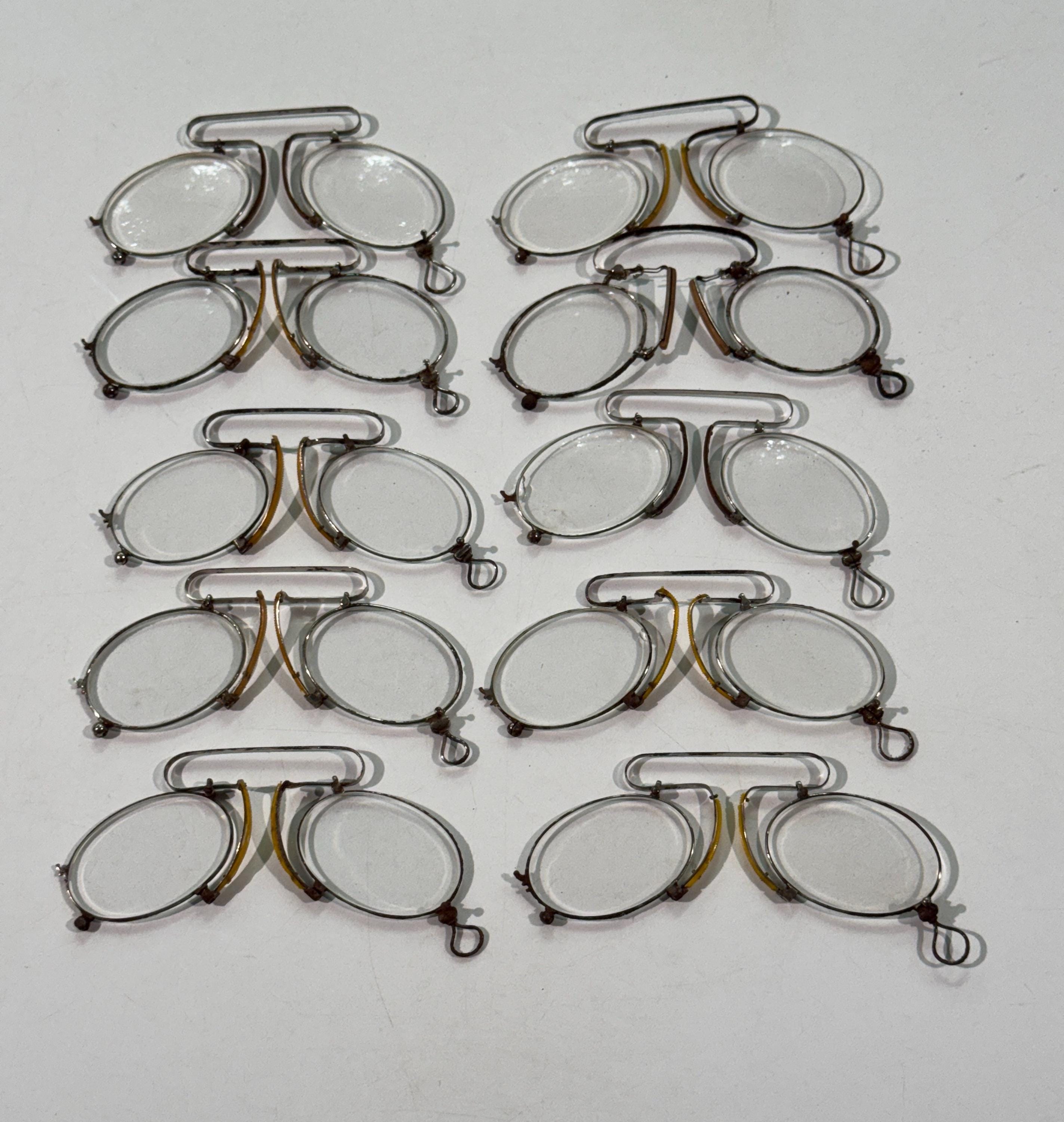 Montatura Celluloide Occhiali Rovinata Pince Nez Glasses Italia