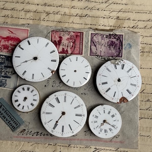 Antique Pocket Watch Faces: Steampunk Jewelry Supply, Roman Numerals