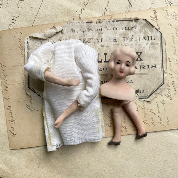 Vintage Doll- Head Body Arms Legs- Prop- Repair Restoration