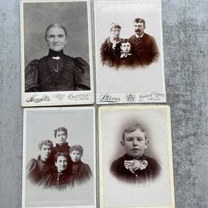 Antique Photos- Cabinet Card Victorian Portraits- Sepia Tones Paper Ephemera Antique Photo- Portrait Photo
