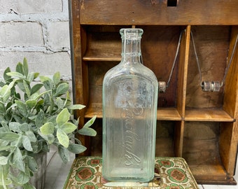 Vintage Medicine Bottle- Rawleigh's Large Sized Bottle Antique Health Care- Cork Top