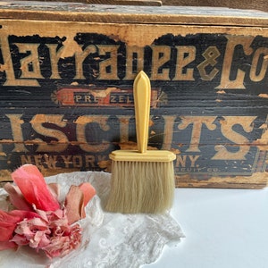 Vintage Celluloid Brush- Clothing Brush- Barber&#39;s Brush Hand Brush
