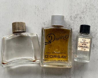 Vintage Perfume Bottles- Small Sizes- French Perfume Chanel- Divine