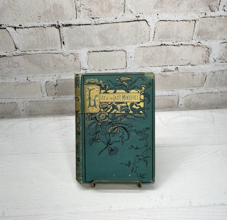 Antique Book With Gold Accents the Lay of the Last Minstrel - Etsy