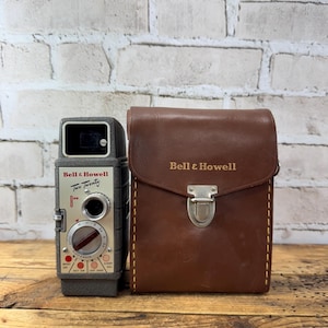 Vintage Bell & Howell Two Twenty 8mm Movie Camera with Case