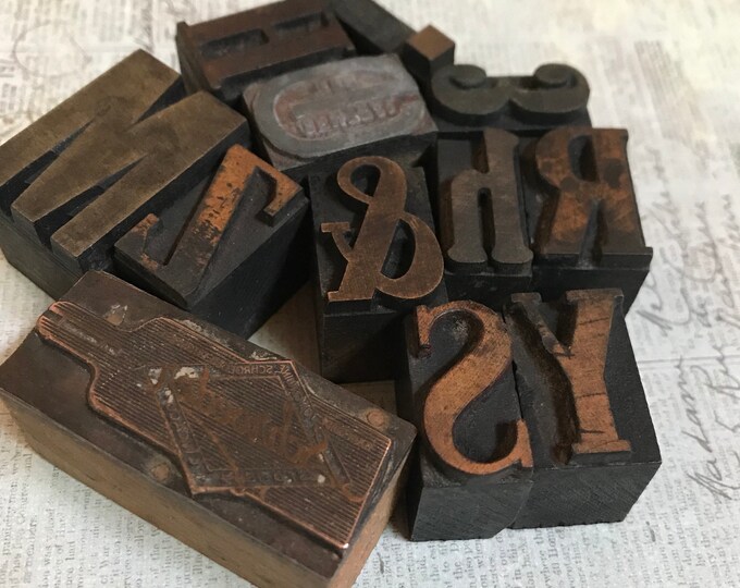 Vintage PRINTER Blocks Wooden Number Block Metal Company Etsy