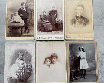 Vintage Photos- Antique Cabinet Card Victorian Portraits- Sepia Tones Paper Ephemera Antique Photo- Portrait Photo