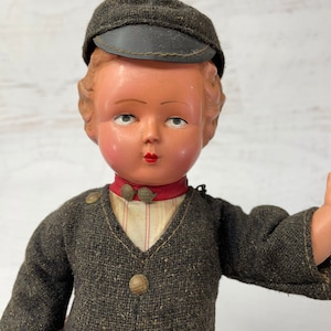 Antique Dutch Boy Doll Celluloid Holland Netherlands Wooden Clogs ...