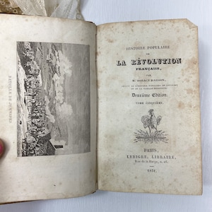 Antique 1851 Popular History of the French Revolution Book- 2nd Edition- 5th Volume