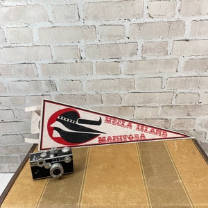 Vintage Hecla Island Pennant: Manitoba Souvenir Felt Flag