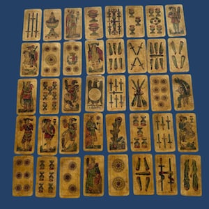 Antique Italian "Scopa" or "Briscola" Playing Cards