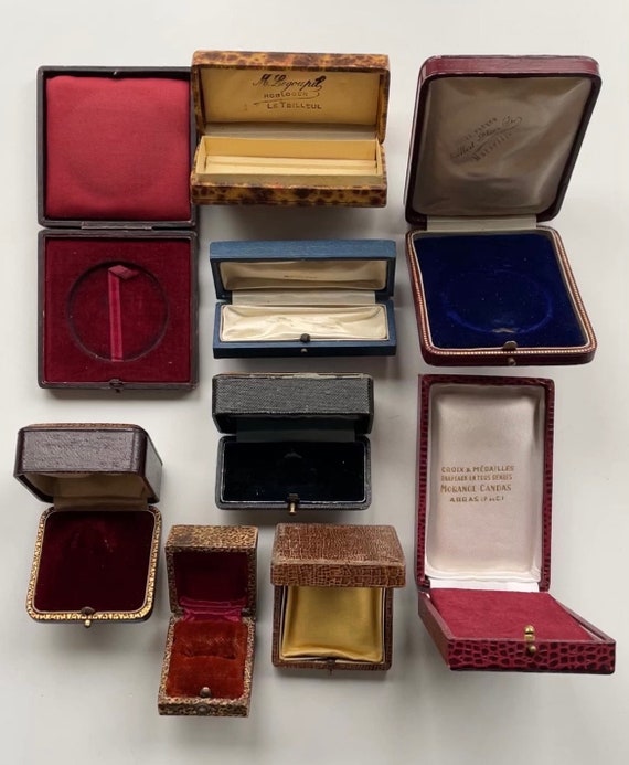 Antique Presentation Boxes Jewelry Box French Hardc… Gem